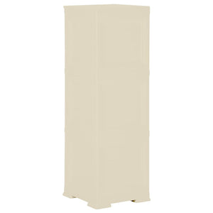 Armadietto in Plastica 40x43x125 cm Effetto Legno Bianco Angora 340604