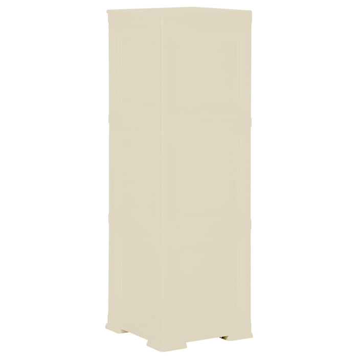 Armadietto in Plastica 40x43x125 cm Effetto Legno Bianco Angora 340604