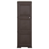 Armadietto in Plastica 40x43x125 cm Effetto Legno Marrone 340606