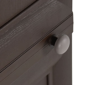 Armadietto in Plastica 40x43x125 cm Effetto Legno Marrone 340606