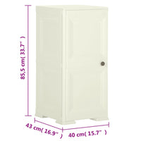 Armadietto in Plastica 40x43x85,5 cm Effetto Legno Vaniglia 340607