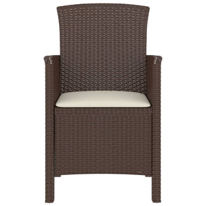Sedia da Giardino con Cuscino in Rattan PP Marrone 318225