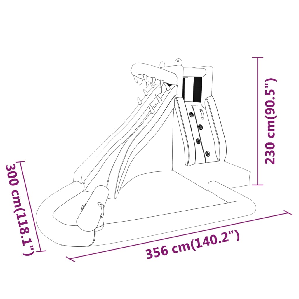 Happy Hop Scivolo d'Acqua Gonfiabile con Piscina 356x300x230 cm PVC 93448