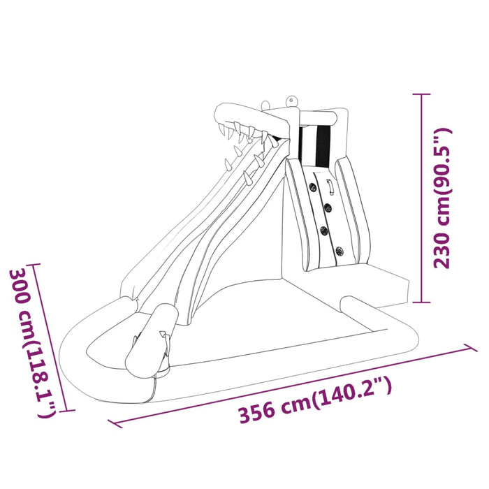 Happy Hop Scivolo d'Acqua Gonfiabile con Piscina 356x300x230 cm PVC 93448