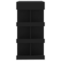 Tavolo da Bar con Ripiani Nero 100x50x101,5 cm in Truciolato cod mxl 24336