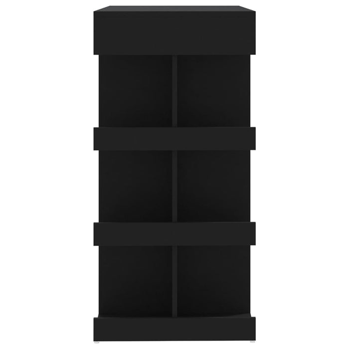 Tavolo da Bar con Ripiani Nero 100x50x101,5 cm in Truciolato 809450