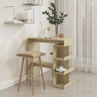 Tavolo Bar con Ripiani Rovere Sonoma 100x50x101,5 cm Truciolato 809452