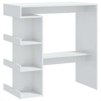 Tavolo da Bar con Ripiani Bianco Lucido 100x50x101,5 cm cod mxl 13263