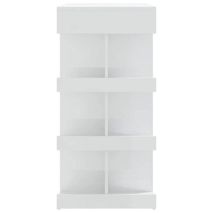 Tavolo da Bar con Ripiani Bianco Lucido 100x50x101,5 cm 809455