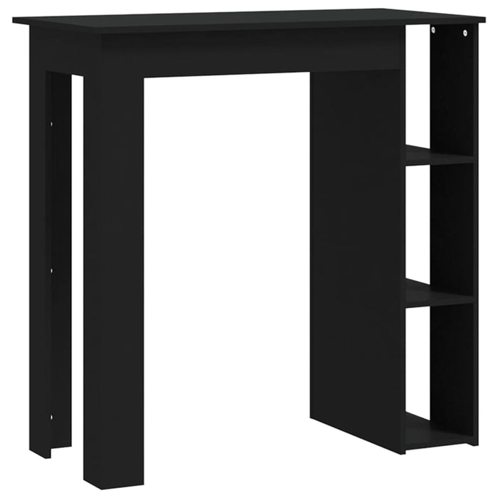 Tavolino da Bar con Ripiani Nero 102x50x103,5cm in Truciolato 809459