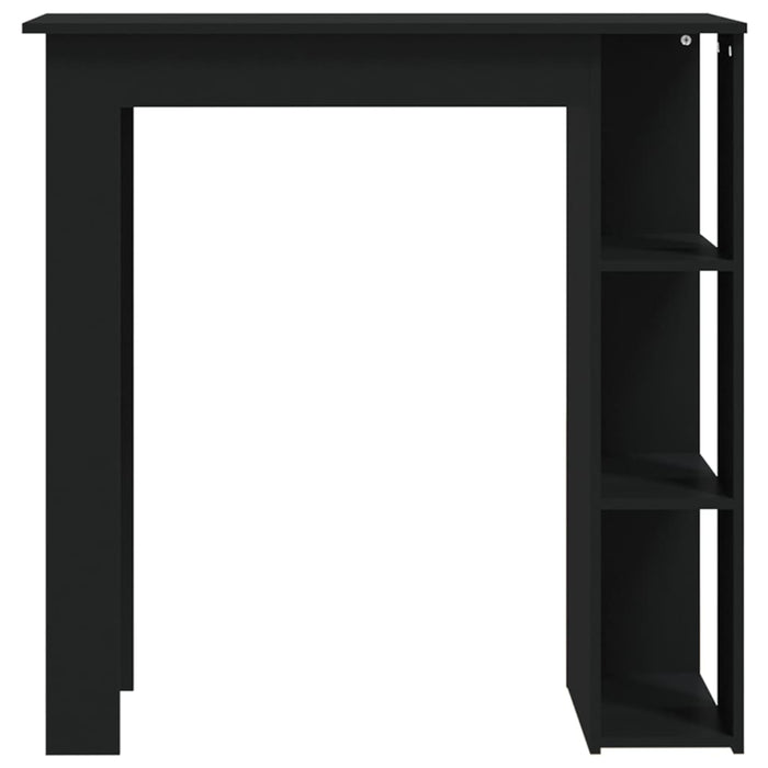 Tavolino da Bar con Ripiani Nero 102x50x103,5cm in Truciolato 809459