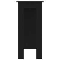 Tavolino da Bar con Ripiani Nero 102x50x103,5cm in Truciolato