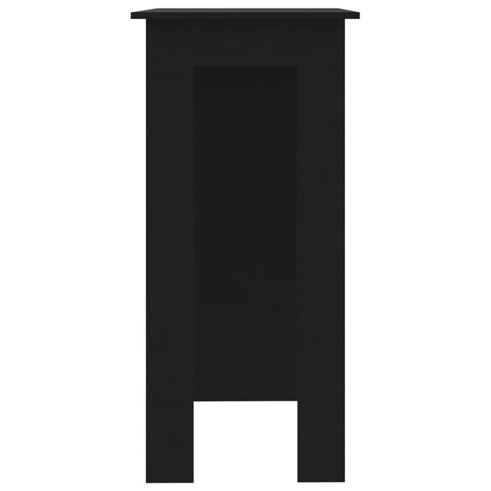 Tavolino da Bar con Ripiani Nero 102x50x103,5cm in Truciolato