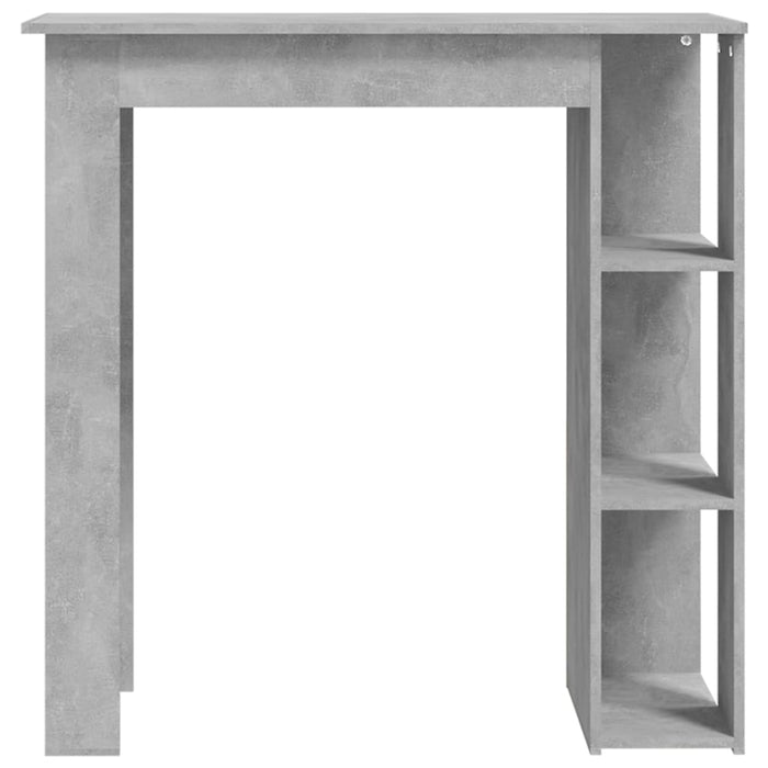 Tavolino da Bar con Ripiani Grigio Cemento 102x50x103,5 cm 809462