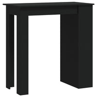Tavolino da Bar con Ripiani Nero 102x50x103,5 cm in Truciolato 809468