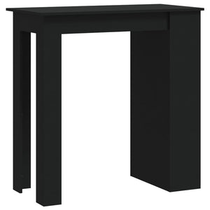 Tavolino da Bar con Ripiani Nero 102x50x103,5 cm in Truciolato 809468