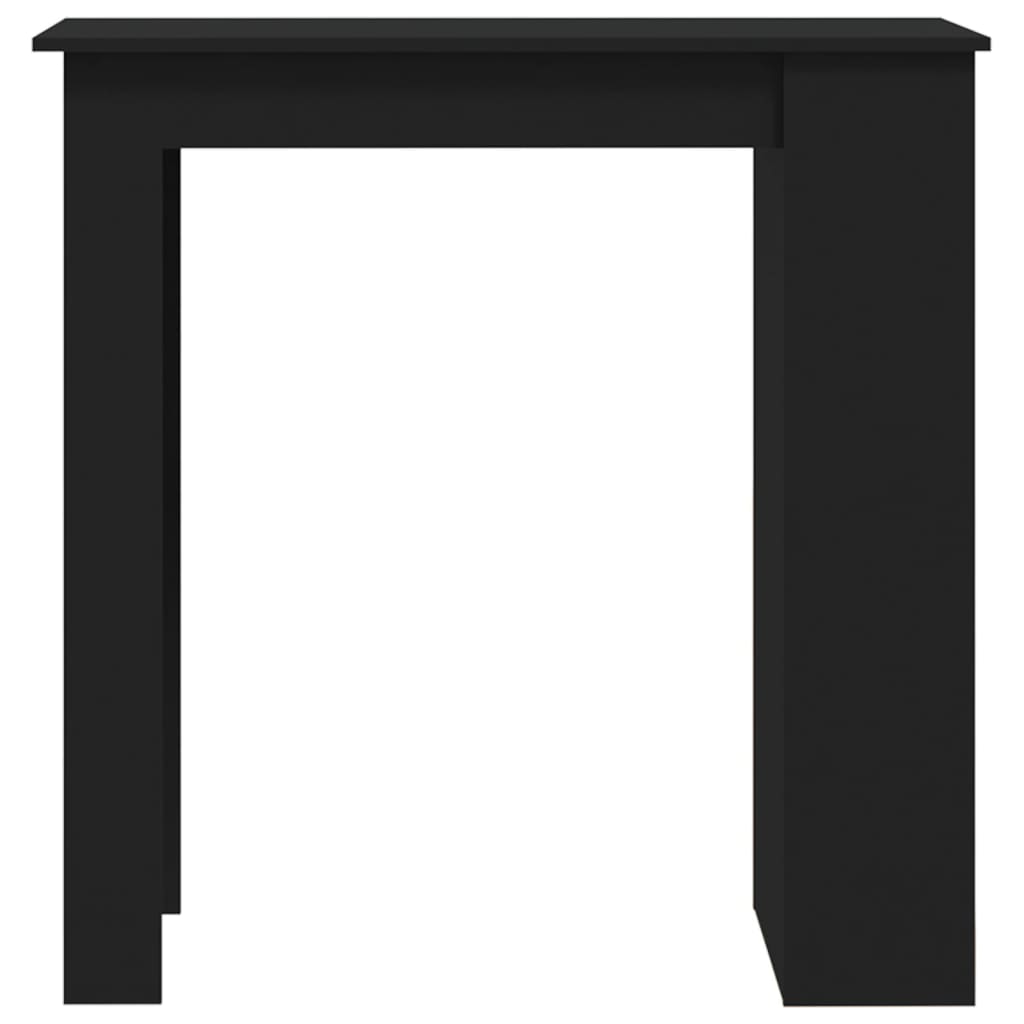 Tavolino da Bar con Ripiani Nero 102x50x103,5 cm in Truciolato 809468