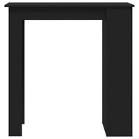 Tavolino da Bar con Ripiani-Tavolino da soggiorno-Tavolo Nero 102x50x103,5 cm in Truciolato