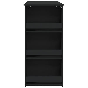 Tavolino da Bar con Ripiani Nero 102x50x103,5 cm in Truciolato 809468