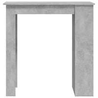 Tavolino da Bar con Portaoggetti Grigio Cemento 102x50x103,5 cm 809471