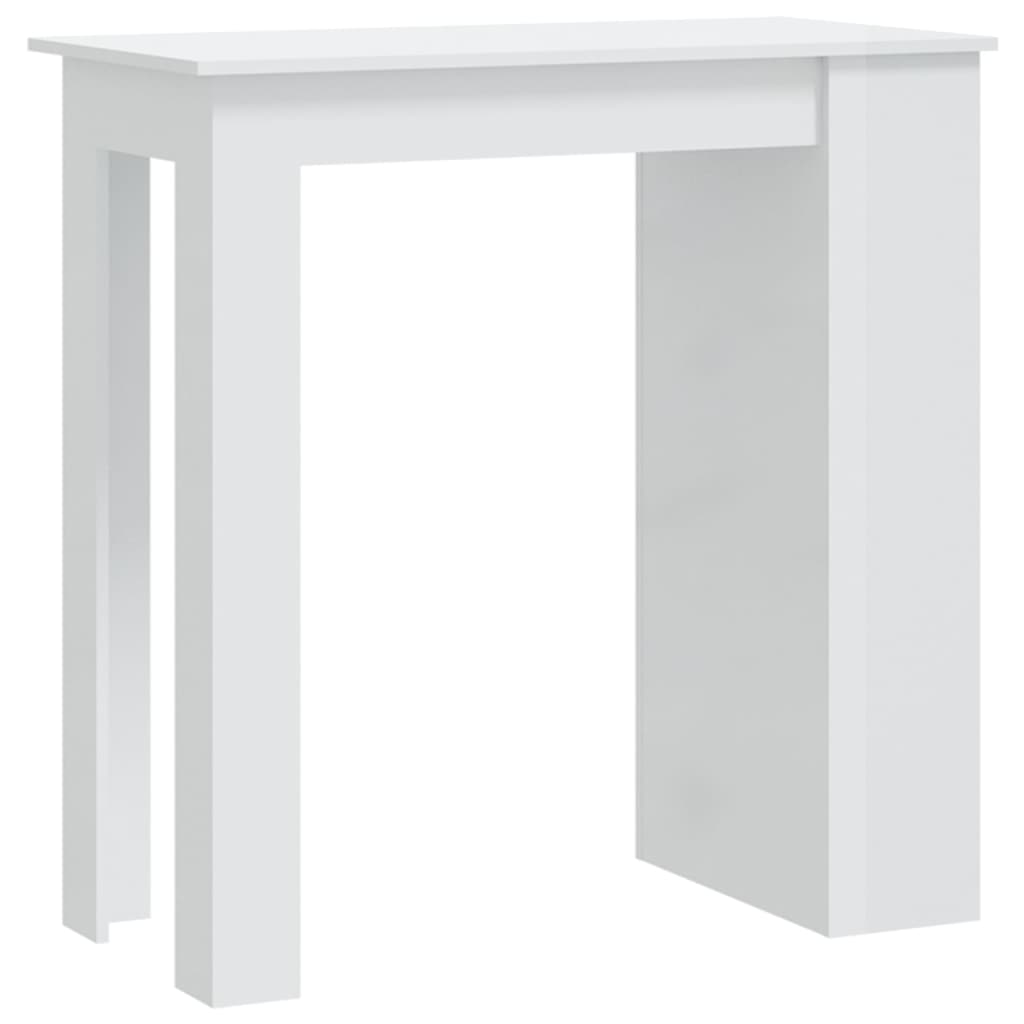 Tavolo da Bar con Ripiani Bianco Lucido 102x50x103,5 cm cod mxl 44724