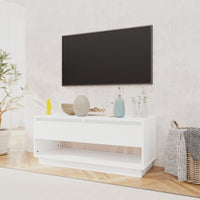 Mobile TV Bianco 102x41x44 cm in Legno Multistrato 809485