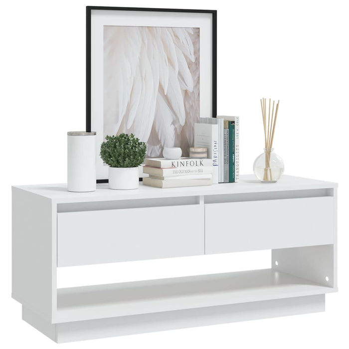 Mobile TV Bianco 102x41x44 cm in Legno Multistrato 809485