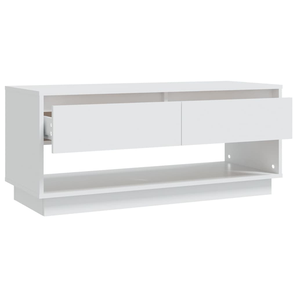 Mobile TV Bianco 102x41x44 cm in Legno Multistrato 809485