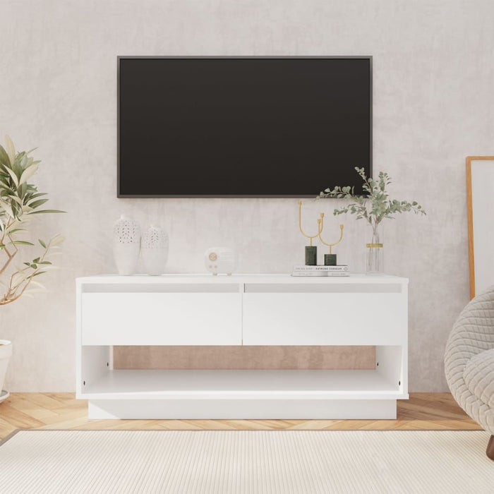 Mobile TV Bianco 102x41x44 cm in Legno Multistrato 809485