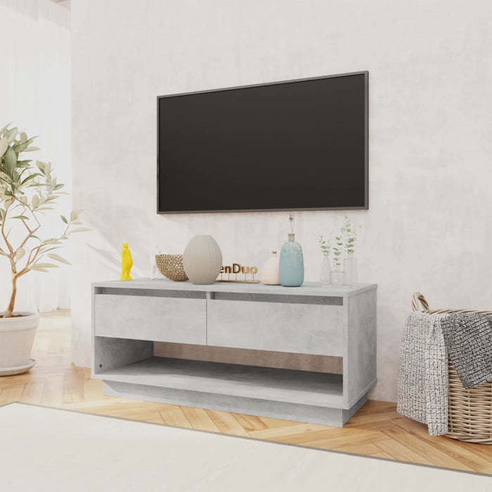 Mobile TV-Credenza TV-Console TV Grigio Cemento 102x41x44 cm in Truciolato