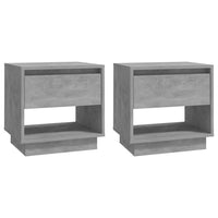 Comodini 2 pz Grigio Cemento 45x34x44 cm in Truciolato 809521