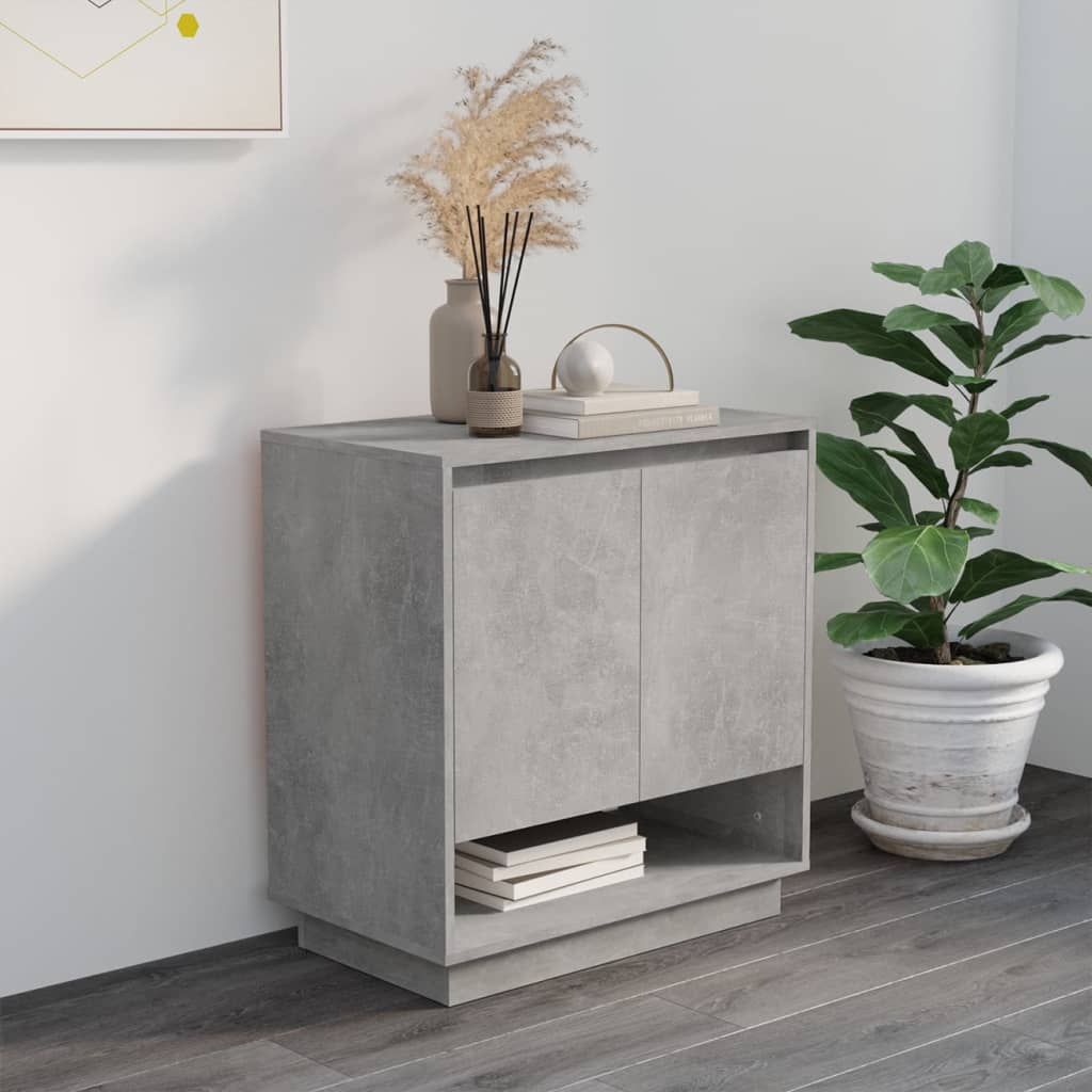 Credenza Grigio Cemento 70x41x75 cm in Truciolato 809543