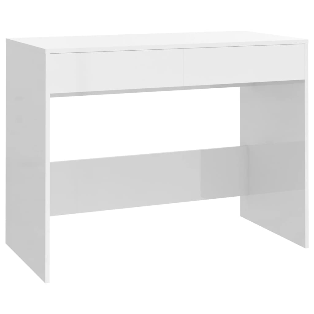Scrivania Bianco Lucido 101x50x76,5 cm in Truciolato 809563