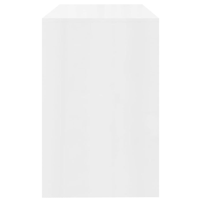 Scrivania Bianco Lucido 101x50x76,5 cm in Truciolato 809563