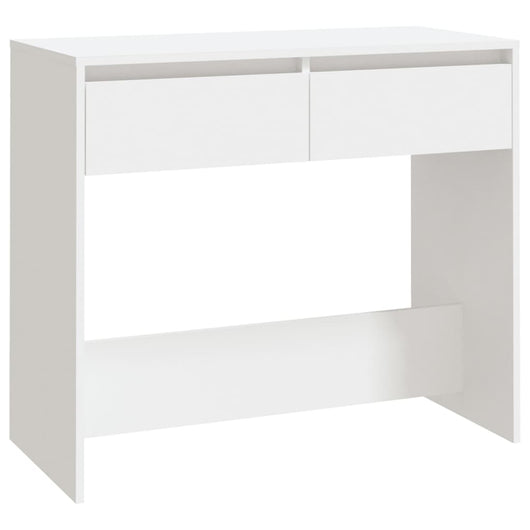 Tavolo Consolle Bianco 89x41x76,5 cm in Acciaio 809566