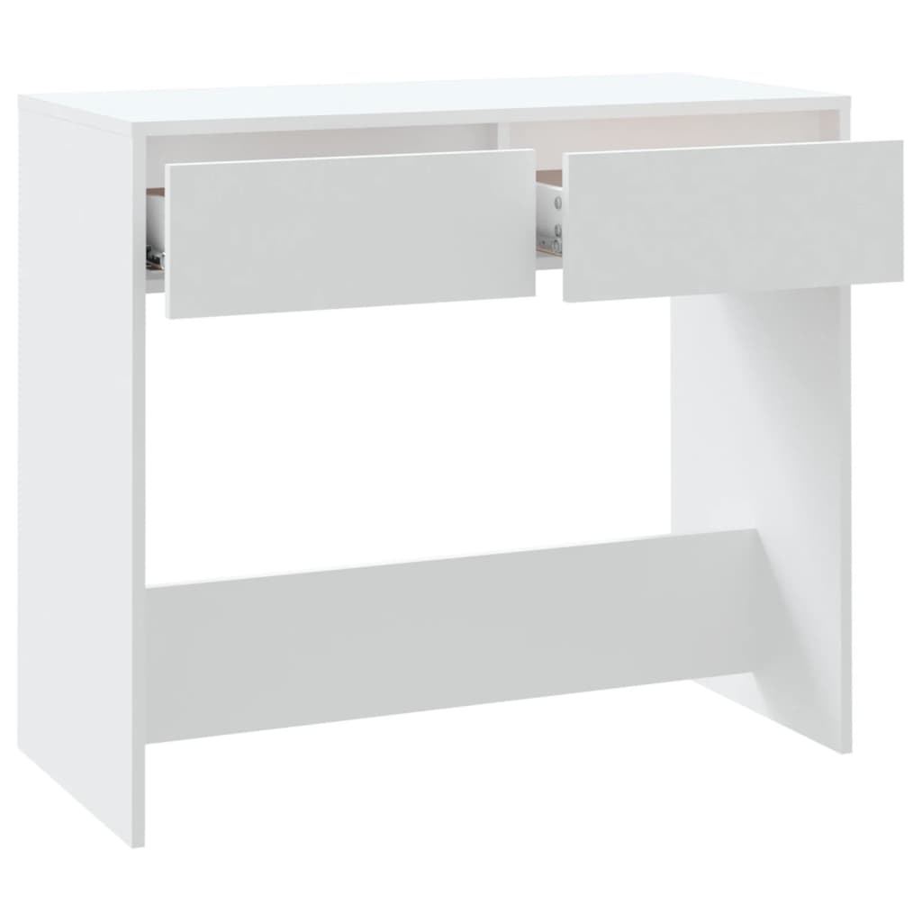 Tavolo Consolle Bianco 89x41x76,5 cm in Acciaio 809566