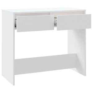 Tavolo Consolle Bianco 89x41x76,5 cm in Acciaio 809566
