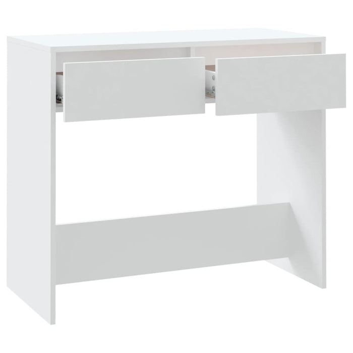 Tavolo Consolle Bianco 89x41x76,5 cm in Acciaio 809566