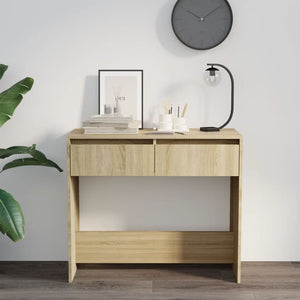 Tavolo Consolle Rovere Sonoma 89x41x76,5 cm in Acciaio cod mxl 25054