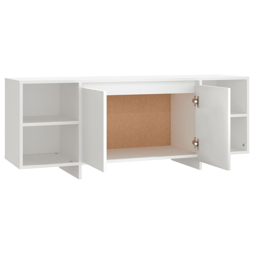 Mobile Porta TV-Mobile per TV-Credenza TV Bianco 130x35x50 cm in Truciolato