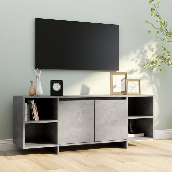 Mobile TV-Credenza TV-Console TV Grigio Cemento 130x35x50 cm in Truciolato
