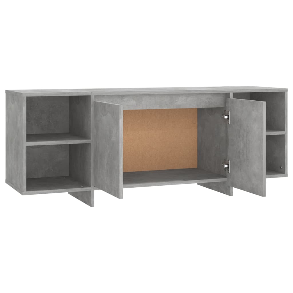 Mobile TV-Credenza TV-Console TV Grigio Cemento 130x35x50 cm in Truciolato
