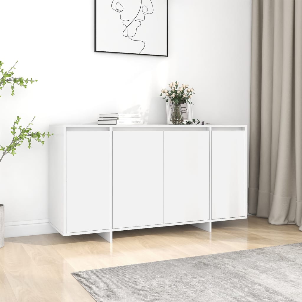 Credenza Bianca 135x41x75 cm in Truciolato 809593