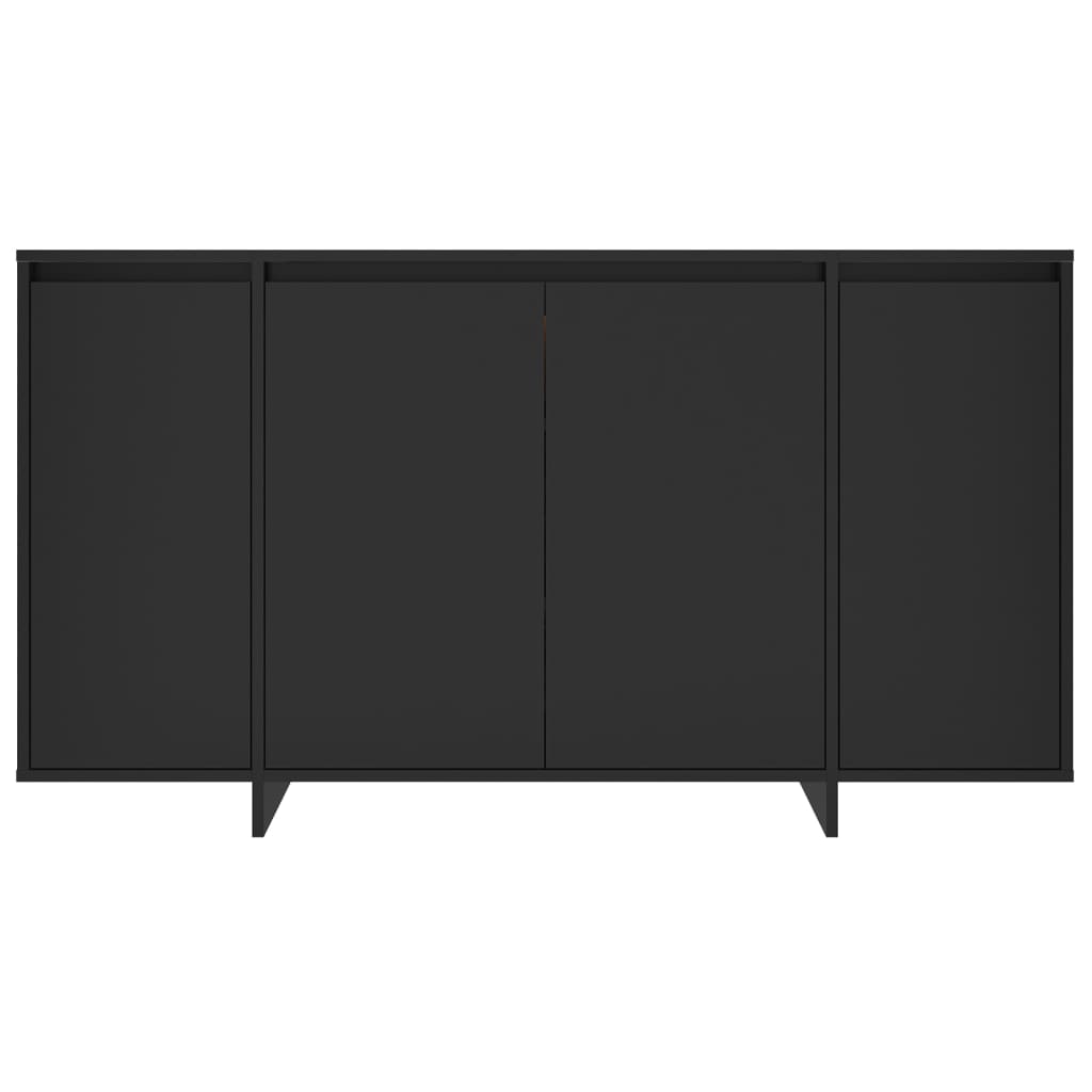 Credenza Nera 135x41x75 cm in Truciolato 809594