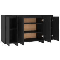 Credenza Nera 135x41x75 cm in Truciolato 809594