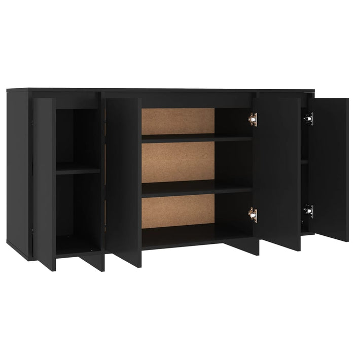 Credenza Nera 135x41x75 cm in Truciolato 809594