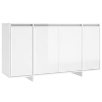 Credenza Bianco Lucido 135x41x75 cm in Truciolato 809599