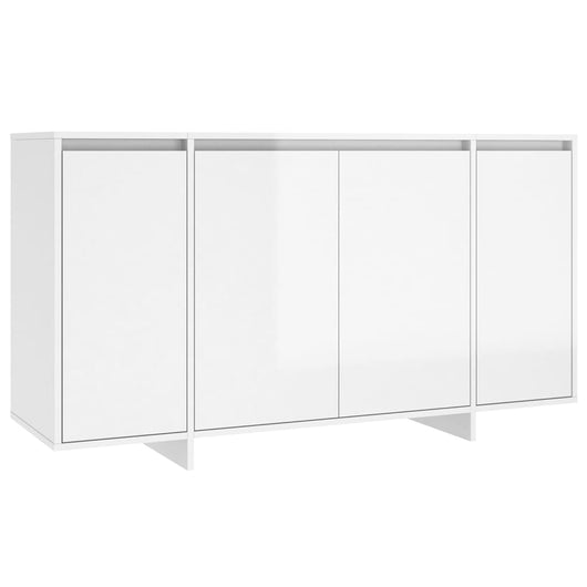 Credenza Bianco Lucido 135x41x75 cm in Truciolato 809599