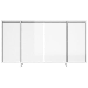 Credenza Bianco Lucido 135x41x75 cm in Truciolato 809599