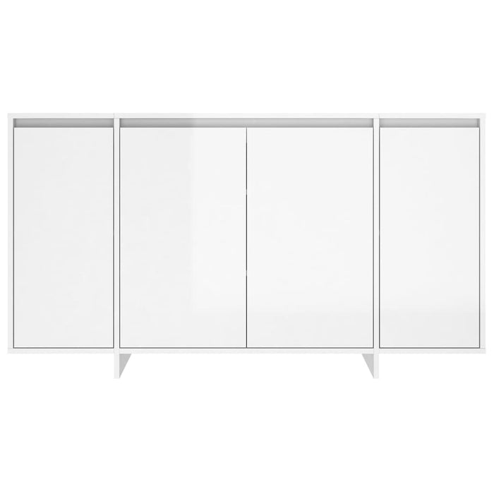 Credenza Bianco Lucido 135x41x75 cm in Truciolato 809599